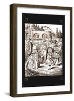 Through the Looking Glass: The Queen's Croquet Ground-John Tenniel-Framed Art Print