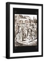 Through the Looking Glass: The Queen's Croquet Ground-John Tenniel-Framed Art Print