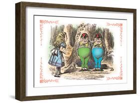 Through the Looking Glass: Tweedledum and Tweedledee-John Tenniel-Framed Art Print