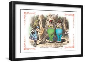 Through the Looking Glass: Tweedledum and Tweedledee-John Tenniel-Framed Art Print