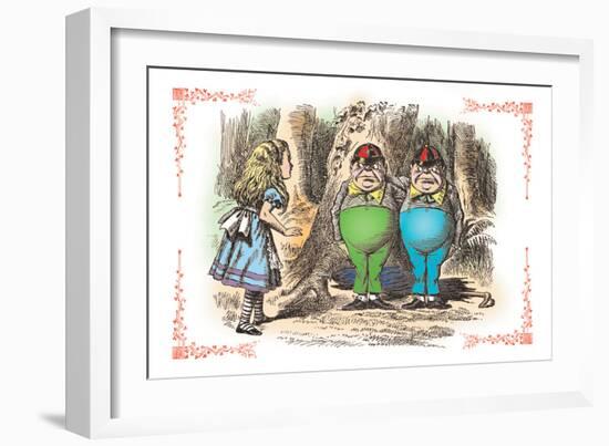 Through the Looking Glass: Tweedledum and Tweedledee-John Tenniel-Framed Art Print