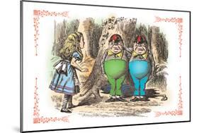 Through the Looking Glass: Tweedledum and Tweedledee-John Tenniel-Mounted Art Print