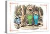 Through the Looking Glass: Tweedledum and Tweedledee-John Tenniel-Stretched Canvas