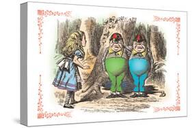 Through the Looking Glass: Tweedledum and Tweedledee-John Tenniel-Stretched Canvas