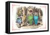 Through the Looking Glass: Tweedledum and Tweedledee-John Tenniel-Framed Stretched Canvas