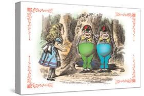 Through the Looking Glass: Tweedledum and Tweedledee-John Tenniel-Stretched Canvas