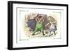 Through the Looking Glass: Tweedledum's Fuss-John Tenniel-Framed Art Print