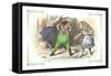 Through the Looking Glass: Tweedledum's Fuss-John Tenniel-Framed Stretched Canvas