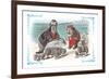 Through the Looking Glass: Walrus, Carpenter and Oysters-John Tenniel-Framed Art Print