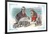 Through the Looking Glass: Walrus, Carpenter and Oysters-John Tenniel-Framed Premium Giclee Print