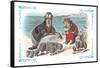 Through the Looking Glass: Walrus, Carpenter and Oysters-John Tenniel-Framed Stretched Canvas