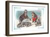 Through the Looking Glass: Walrus, Carpenter and Oysters-John Tenniel-Framed Premium Giclee Print