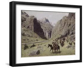 Through the Mountains-Henry F. Farny-Framed Giclee Print