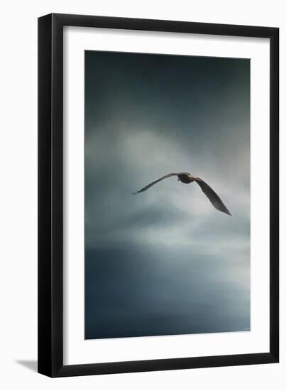 Through the Rolling Storm Bald Eagle-Jai Johnson-Framed Giclee Print