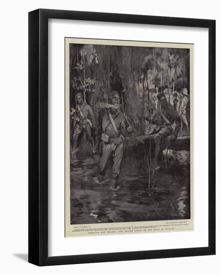 Through the Swamp, the Relief Force on the Road to Kumassi-William Hatherell-Framed Giclee Print