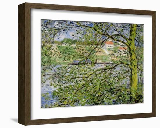 Through the Trees, 1878-Claude Monet-Framed Giclee Print