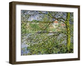 Through the Trees, 1878-Claude Monet-Framed Giclee Print