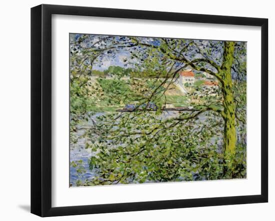 Through the Trees, 1878-Claude Monet-Framed Giclee Print