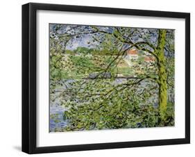 Through the Trees, 1878-Claude Monet-Framed Giclee Print