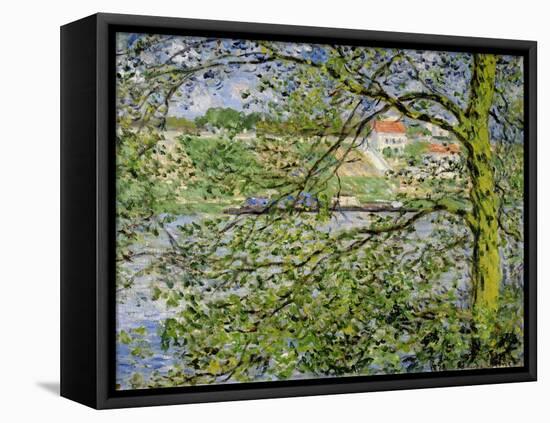 Through the Trees, 1878-Claude Monet-Framed Stretched Canvas