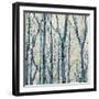 Through The Trees - Blue I-Kyle Webster-Framed Art Print