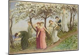 Through the White Flowers, 1891-Kate Greenaway-Mounted Giclee Print