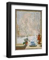 Through the Window in Winter, 1945-Konstantin Ivanovich Gorbatov-Framed Giclee Print