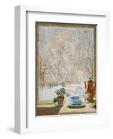 Through the Window in Winter, 1945-Konstantin Ivanovich Gorbatov-Framed Giclee Print