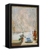 Through the Window in Winter, 1945-Konstantin Ivanovich Gorbatov-Framed Stretched Canvas