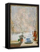 Through the Window in Winter, 1945-Konstantin Ivanovich Gorbatov-Framed Stretched Canvas