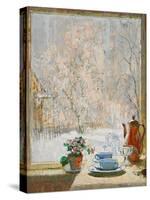 Through the Window in Winter, 1945-Konstantin Ivanovich Gorbatov-Stretched Canvas