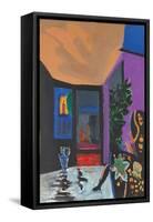 Through the Window (Oil on Canvas)-David Alan Redpath Michie-Framed Stretched Canvas
