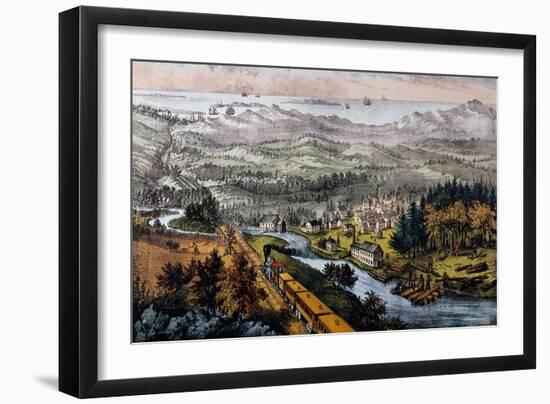 Through to the Pacific-Currier & Ives-Framed Premium Giclee Print