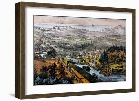 Through to the Pacific-Currier & Ives-Framed Giclee Print