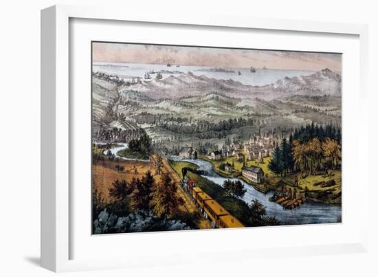 Through to the Pacific-Currier & Ives-Framed Giclee Print