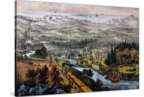 Through to the Pacific-Currier & Ives-Stretched Canvas