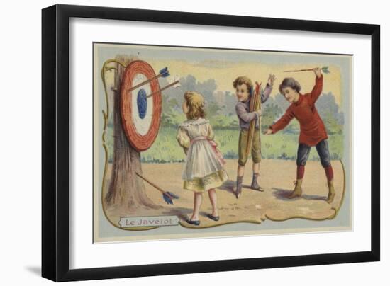 Throwing Arrows at a Target-null-Framed Premium Giclee Print