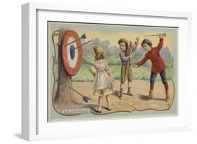 Throwing Arrows at a Target-null-Framed Giclee Print