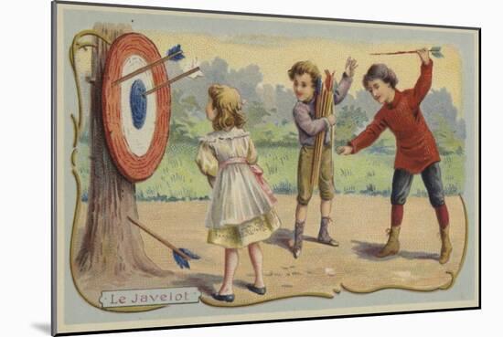 Throwing Arrows at a Target-null-Mounted Giclee Print