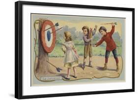 Throwing Arrows at a Target-null-Framed Giclee Print