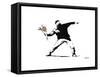 Throwing Flowers - Graffiti-null-Framed Stretched Canvas