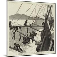 Throwing Out Torpedo-Nets to Protect the Sultan-Frederic Villiers-Mounted Giclee Print