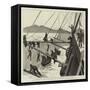 Throwing Out Torpedo-Nets to Protect the Sultan-Frederic Villiers-Framed Stretched Canvas