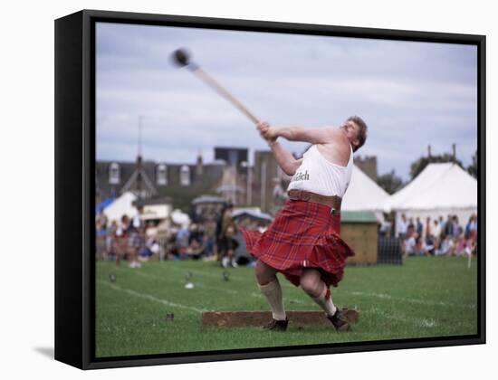 Throwing the Light Hammer, Aboyne Highland Games, Aboyne, Scotland, United Kingdom-Lousie Murray-Framed Stretched Canvas