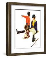 "Thrown from a Horse", March 17,1934-Norman Rockwell-Framed Giclee Print