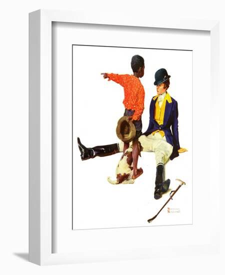 "Thrown from a Horse", March 17,1934-Norman Rockwell-Framed Giclee Print