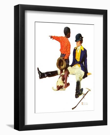 "Thrown from a Horse", March 17,1934-Norman Rockwell-Framed Premium Giclee Print