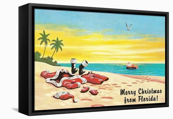 Thrown-Off Santa Suit, Merry Christmas from Florida-null-Framed Stretched Canvas