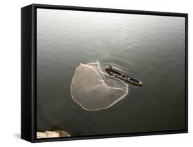 Thrownet Fishing, Ashtamudi Lake, Kollam, Kerala, India, Asia-null-Framed Stretched Canvas