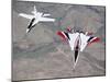 Thrust-Vectoring F-15 and Chase Plane in Flight-Jim Ross-Mounted Photographic Print